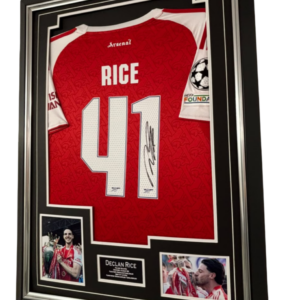Declan Rice Signed Shirt Champions League Display