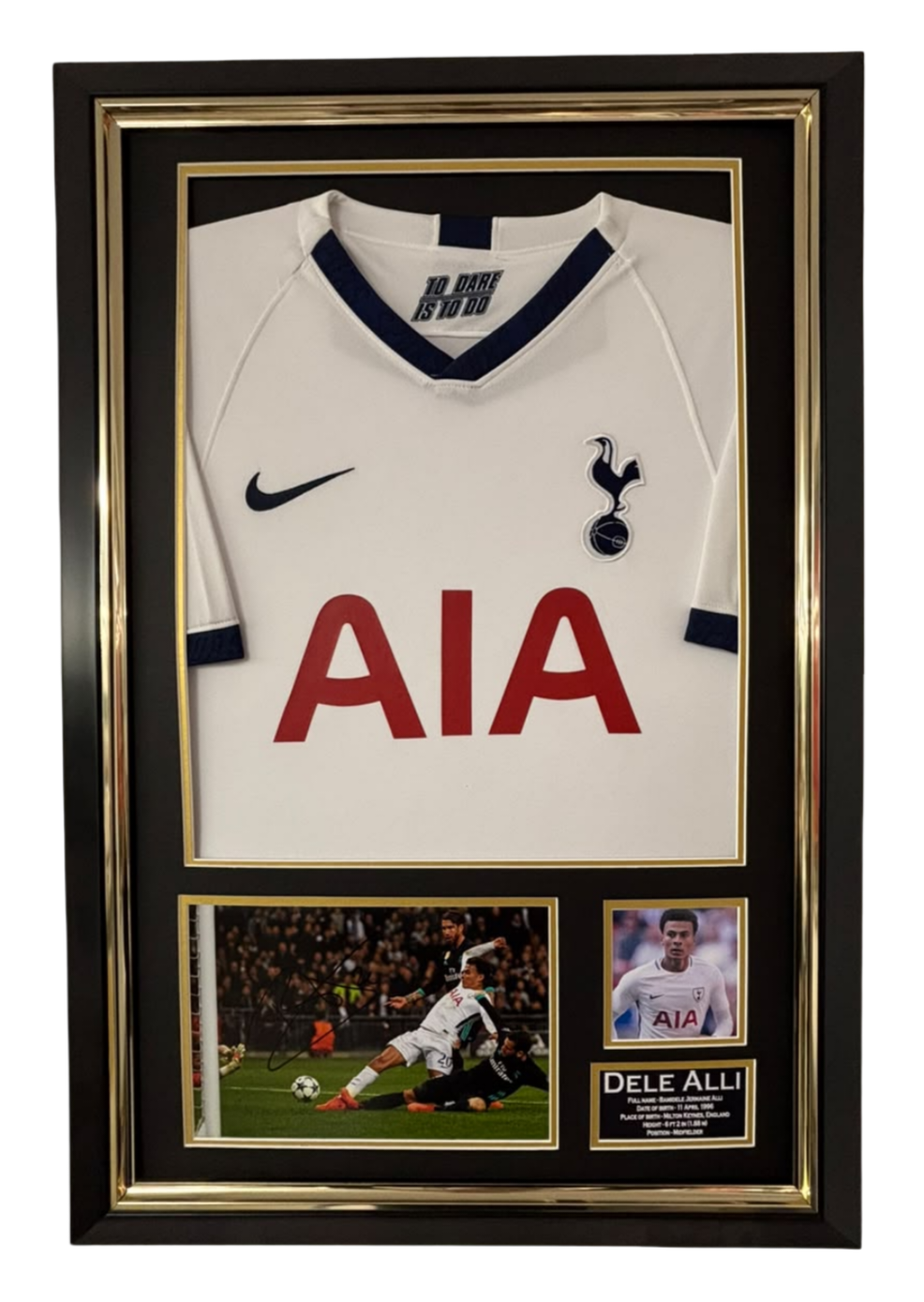 framed and signed dele alli signed jersey