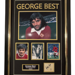 George Best Signed Display with Photos