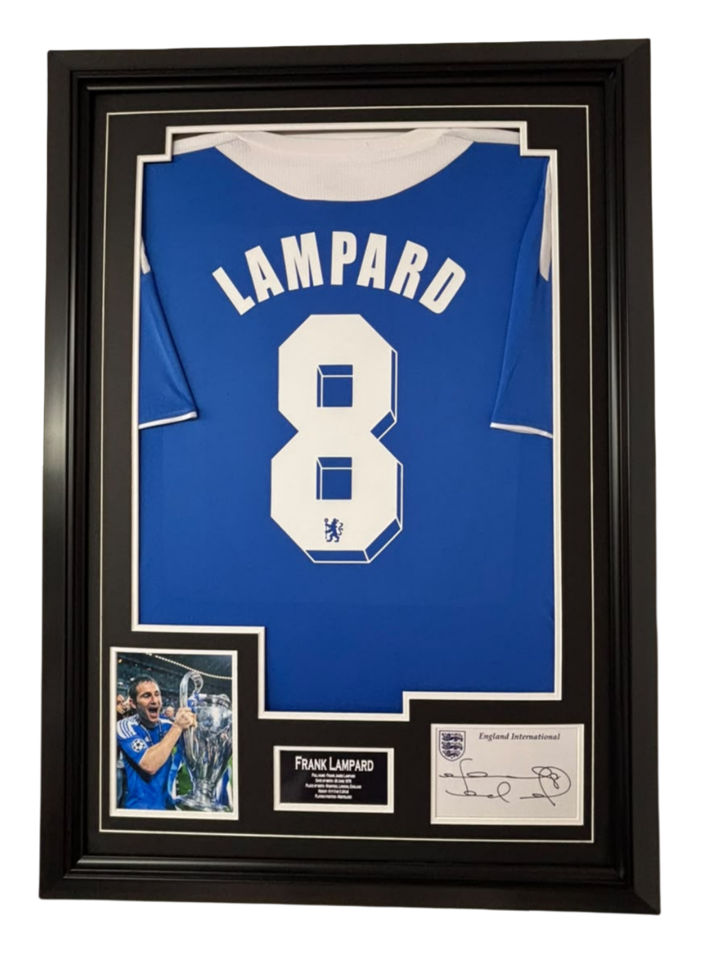 lampard signed display with shirt 2012