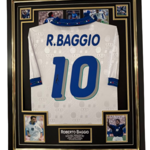 Framed Italy Legend ROBERTO BAGGIO Signed Shirt