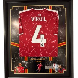 Authenticated 2027 Framed Virgil Van Dijk of Liverpool Signed Shirt