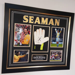 David Seaman of Arsenal  Signed Goalkeeper Glove Autographed Display