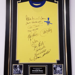 Arsenal 1971 Signed Shirt Autographed Display