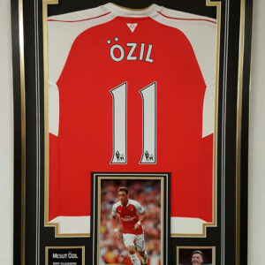 Mesut Ozil of Arsenal Signed Photo with Shirt Autograph Display