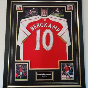 Framed Dennis Bergkamp of Arsenal Signed Shirt