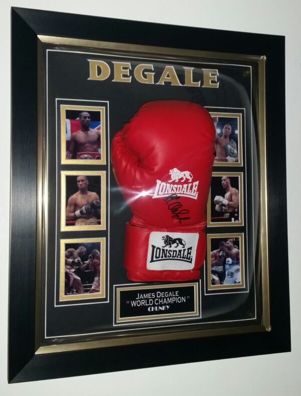 JAMES DEGALE SIGNED BOXING GLOVE