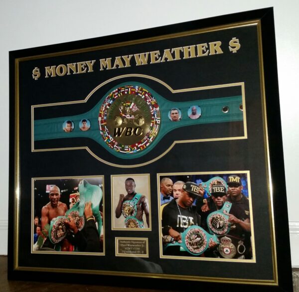 Floyd Mayweather Signed Photo and Boxing Belt