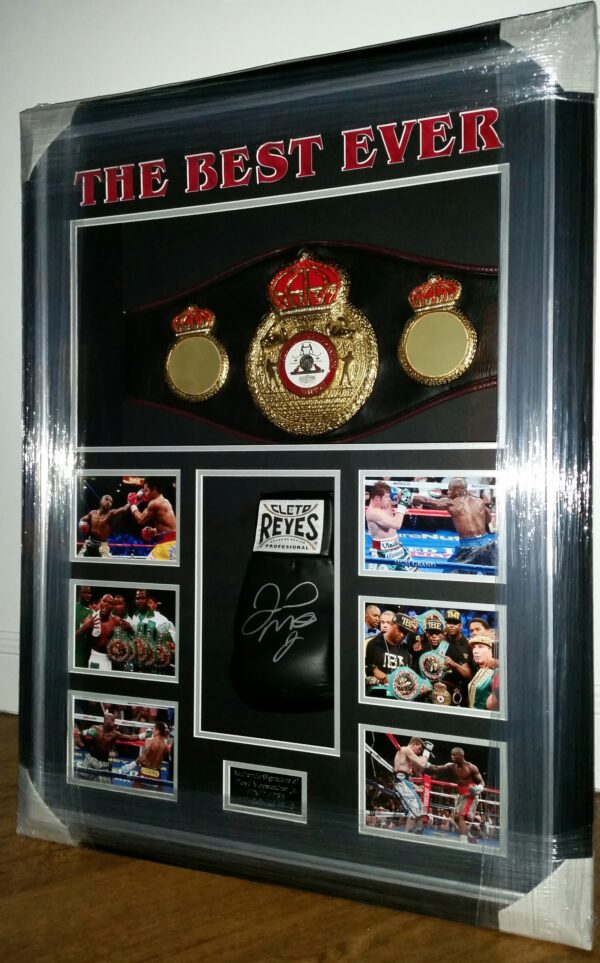Floyd Mayweather Signed Boxing Glove and Belt