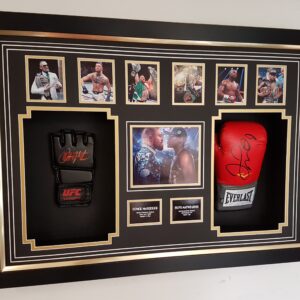 Conor Mcgregor and Floyd Mayweather Signed Gloves