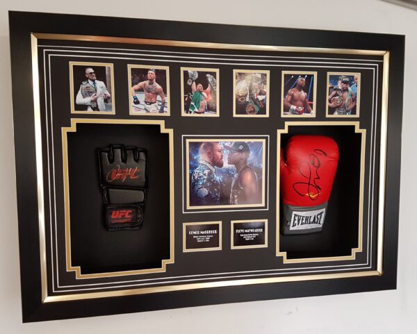 Conor Mcgregor and Floyd Mayweather Signed Gloves