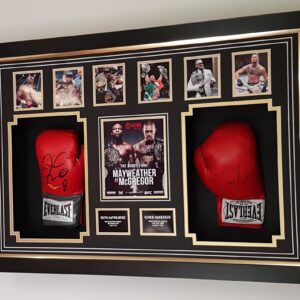 Floyd Mayweather and Conor Mcgregor Signed Boxing Gloves