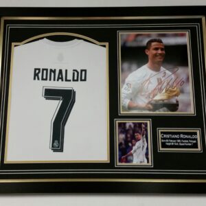 Cristiano Ronaldo of Real Madrid Signed Photo and Shirt Display