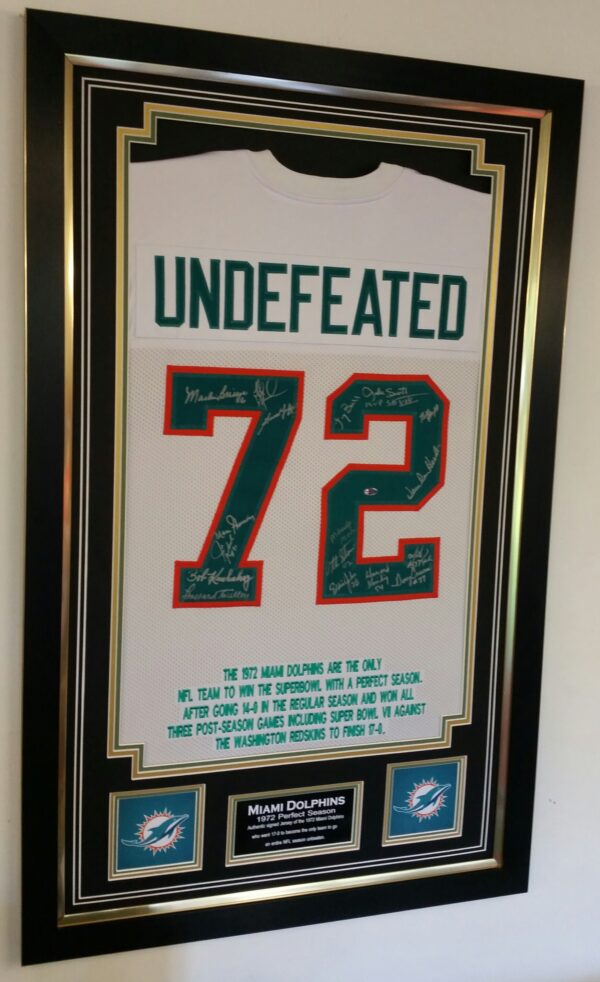 Undefeated Miami Dolphins Signed Autographed Jersey