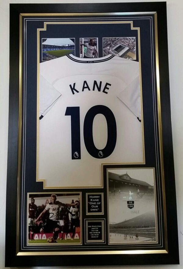 Harry Kane of Tottenham Signed Display Autographed Photo Programme and Shirt Display