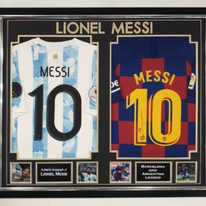 Lionel Messi Signed Jersey Argentina Shirt Display
