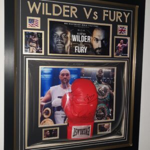 Tyson Fury and Deontay Wilder Signed Glove