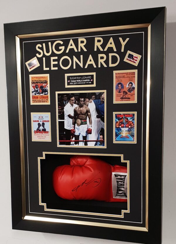 Sugar Ray Leonard Signed Glove