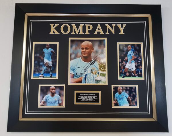 Vincent Kompany of Manchester City Signed Photo