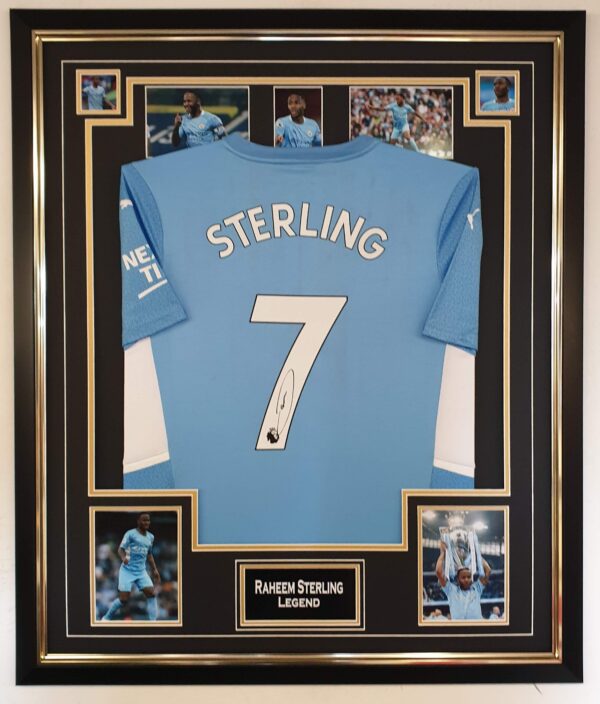 RAHEEM STERLING of Manchester City Signed Jersey