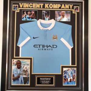 VINCENT KOMPANY  of Manchester City Signed Photo with Shirt Jersey