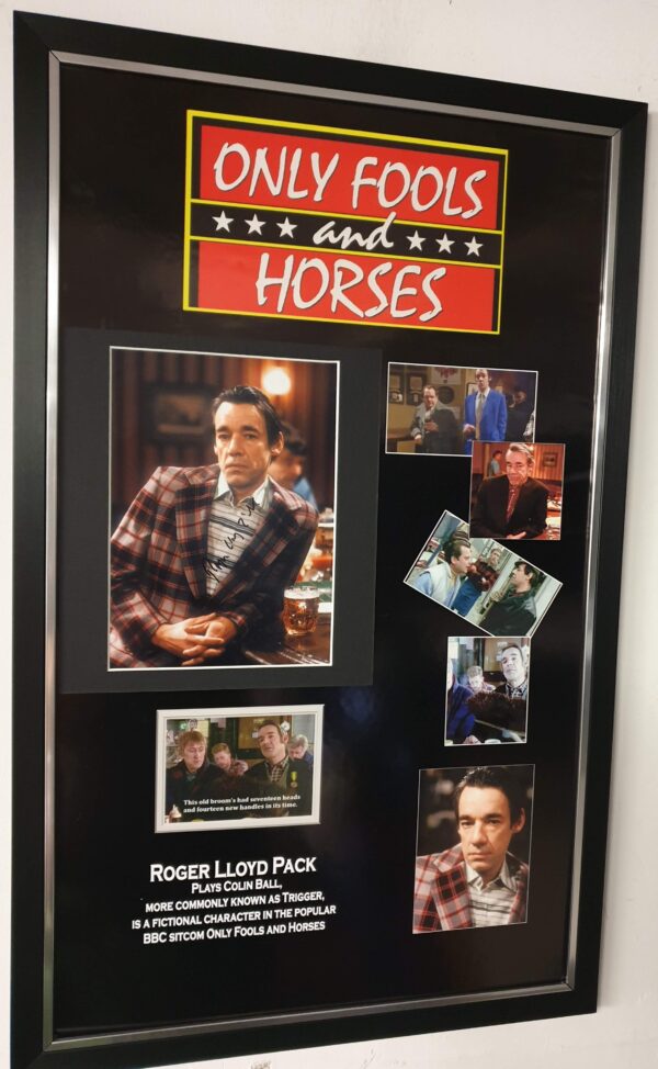 Roger LLOYD PACK Signed Only Fools and Horses TRIGGER DISPLAY