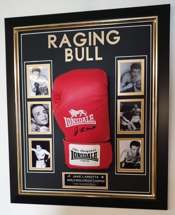 RAGING BULL Jake Lamotta Signed Boxing Glove