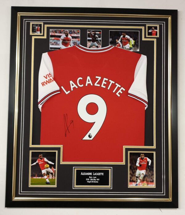 Alexandre Lacazette of Arsenal Signed Shirt Autographed Jersey
