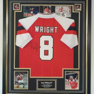 Ian Wright of Arsenal Signed and Framed Shirt