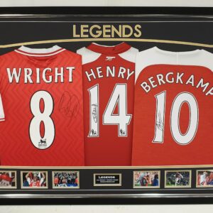 Ian Wright,  Thierry Henry and Dennis Bergkamp of Arsenal Signed Shirt