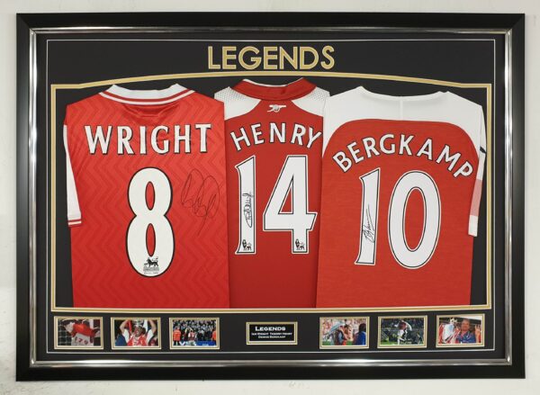 Ian Wright,  Thierry Henry and Dennis Bergkamp of Arsenal Signed Shirt