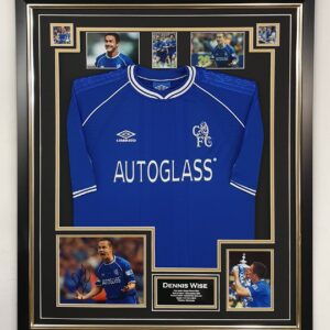 Denis Wise of Chelsea Signed Photo with Shirt Display