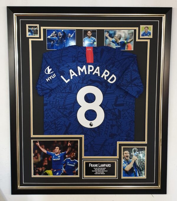 Frank Lampard of Chelsea Signed Photo with Shirt Display