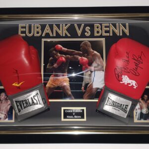 Nigel Benn and Chris Eubank Signed Boxing Gloves