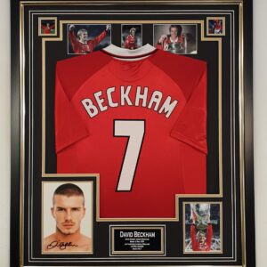 David Beckham of Manchester United Signed Photo and Shirt
