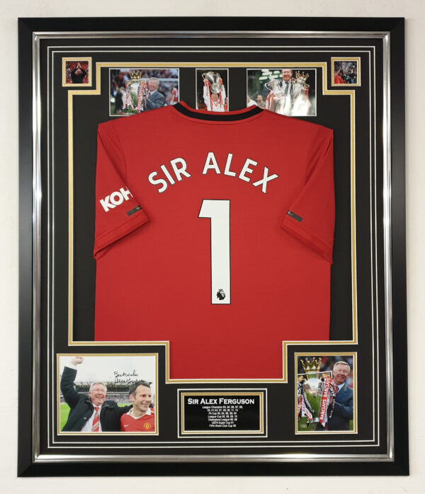Sir Alex Ferguson of Manchester United Signed Display with Shirt