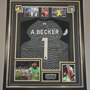 Alisson Becker of Liverpool Signed Photo with Shirt Display