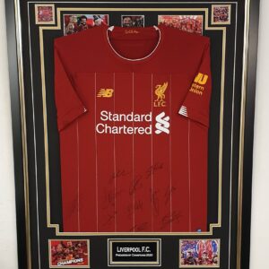 Liverpool 2020 Signed Shirt PREMIER LEAGUE CHAMPIONS DISPLAY