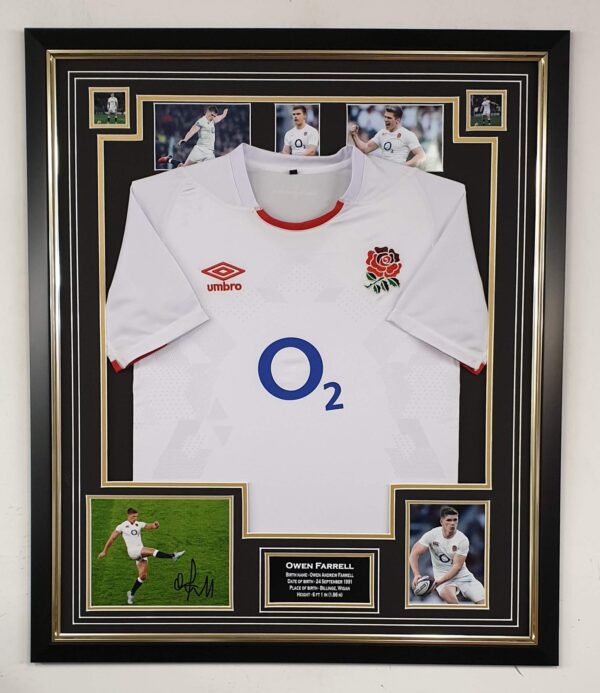 Owen Farrell of England Signed Photo with Jersey