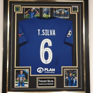 Thiago Silva of Chelsea Signed Shirt Champions League Winner 2021