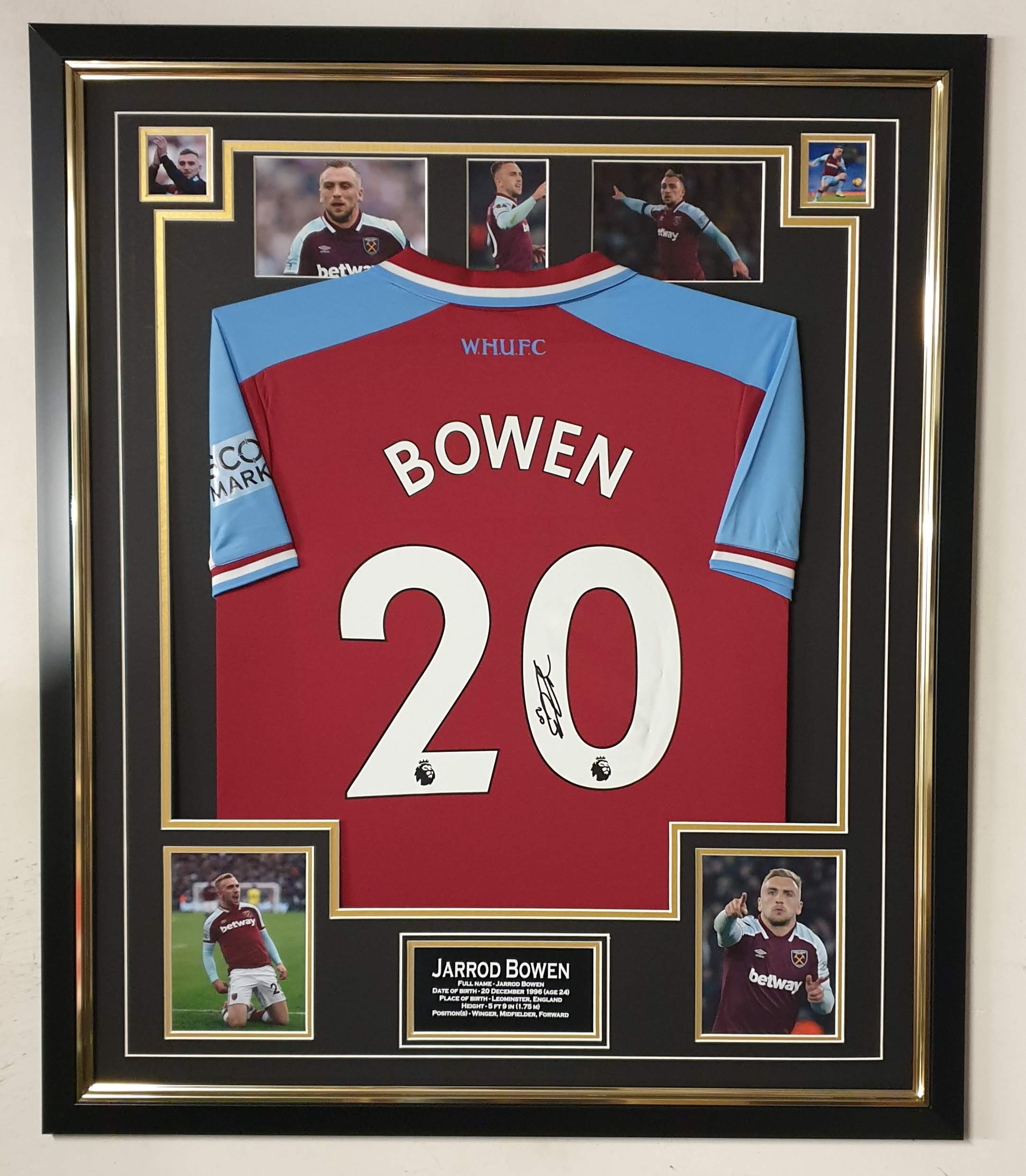 Jarrod Bowen of West Ham Signed Shirt | Signed Memorabila Shop | Shop Today